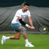 Novak Djokovic während einer Trainingseinheit in London.