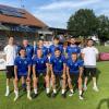 Neuzugänge beim VfL Ecknach: (hinten von links) Spielertrainer Michael Eibel, Vorstand Spielbetrieb Benedikt Huber, Maximilian Rauch, Marcel Scheidler, Philipp Elbl, Spielertrainer Angelo Jakob. Vorne von links: Luca Broncel, Christian Wagner, Daniel Schimpf, Maxim Korelko. Foto: Sarina Schäffer