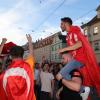 Die Eindrücke aus Augsburg: So feierten die türkischen Fans das 3:1 gegen Georgien.