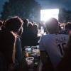 Fans verfolgen am 07.07.2016 auf der Fanmeile auf dem Tempelhofer Feld das Spiel der deutschen Fussball-Nationalmannschaft gegen Frankreich.