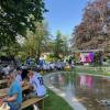 Das Public Viewing im Friedberger Stadtgarten war bei der Partie Deutschland gegen Ungarn gut besucht.