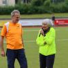 Besonderer Gast: Bernhard Ruf vom TSV Mindelheim begrüßte die Staffel-Olympiasiegerin von 1972, Christiane Krause, in Mindelheim.
