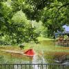 Anfang Juni stand die Minigolfanlage im Stadtpark in Senden wegen des Hochwassers noch unter Wasser.