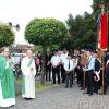 An der Mariensäule fand nach dem Gottesdienst die Gedenkkranzniederlegung für die verstorbenen Feuerwehrkameraden der Jubiläumswehr statt.