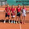 Die erfolgreichen Bambini 1 des TC Rot-Weiß Nördlingen: (von links) Matthis Lichtenstern, Moritz Weinig, Anastasiya Belaya und Mara Agne.