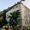 Eine Wohnung im Denckler-Block in der Würzburger Zellerau stand am Dienstagabend in Brand. Das Feuer war schnell gelöscht, Rettungskräfte waren mit einem Großaufgebot vor Ort.