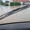In Penzing standen Straßen nach dem Unwetter unter Wasser.