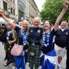 Die schottischen Fans feierten auf dem Münchner Marienplatz und hinterließen einen positiven Eindruck.