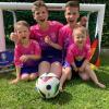Die Geschwister Paul (10 Jahre), Lukas (9 Jahre), Maximilian (5 Jahre) und Emilia (1 Jahr) Kreidenweis aus Dinkelscherben hoffen auf den Titel für Deutschland.