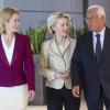 Werden wohl künftig die europäischen Spitzenposten besetzen: Kaja Kallas, Ursula von der Leyen und António Costa.