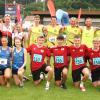 Sieger des Staffellaufs: Die gemischte Mannschaft der SG Reisensburg-Leinheim, die Männer des SV Mindelzell, die Frauen des TSV Niederraunau und die Jettinger B-Jugend.