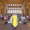 Oberbürgermeisterin Eva Weber beim Ehrenamtsempfang im Goldenden Saal im Rathaus von Augsburg.