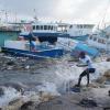 Nach dem Hurrikan «Beryl» gilt es auch im Hafen von Bridgetown, die Schäden zu beseitigen.