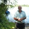 Peter Schmiddunser fischt seit rund 40 Jahren an der Staufstufe 19 bei Scheuring.
