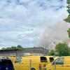 Eine Lagerhalle brannte in Lechhausen.