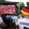 Mit 1:2 unterliegt Deutschland gegen Spanien im Viertelfinale der EM in Deutschland. Im Augsburger Parkgarten fieberten hunderte Fans mit. 