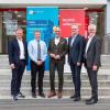 Treffen von Wirtschaft und Politik (von links): Sebastian Käuferle, Willi Weißgerber, Dr. Klaus Metzger, Jens Walter, Michael Appel