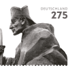 Die Sonderbriefmarke „Bischof Ulrich von Augsburg“ samt Leitwort des Jubiläumsjahres: „Mit dem Ohr des Herzens“.