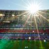 Die Zuschauer im Stadion im München erwartet heute sonniges Wetter bei Temperaturen um die 30 Grad.