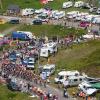 Viele Fans feuerten die Fahrer auf der schweren Bergetappe an.