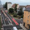 Das Bild der Münchner Straße hat sich gewandelt: Je ein Fahrradstreifen gibt es jetzt in jede Richtung.