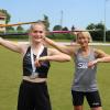 Nicole (vorn) und Kathrin Mörstedt vom TSV Mindelheim zählen zu den besten Speerwerferinnen Bayerns.