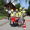 Die jungen Feuerwehrleute aus Wollishausen waren begeistert bei der Sache.