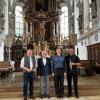 In der Kirche St. Johann in Kaufering fand ein Konzert der Musiktage im Lechrainer Pfaffenwinkel statt: Schirmherr und Bürgermeister Thomas Salzberger, Kulturreferent und musikalische Leitung Thomas Harbich sowie Organist Levente Kuzma und Trompeter Georg Hiemer (von links).