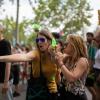 In Barcelona bekamen Urlauber in Straßencafés eine unerbetene Abkühlung aus Wasserpistolen der Demonstranten.