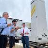Arbeitsminister Hubertus Heil (SPD) besucht in Texas eine Siedlung mit Bungalows, die mit einem 3D-Drucker gebaut werden.