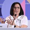 Die australische Chef de Mission, Anna Meares spricht bei einer Pressekonferenz in Paris.