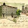 Am 25. Februar 1898 versandte Bildpostkarte des Hotels Kaiserhof. 