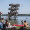 Ein Höhepunkt des Uttinger Strandbades ist wohl der Sprungturm.