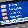 Grund ist laut S-Bahn Vandalismus.