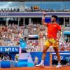 Carlos Alcaraz dominiert sein Halbfinale im olympischen Tennis-Wettbewerb.