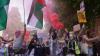 In Leeds gingen auch Gegendemonstranten auf die Straße. In Leeds gingen auch Gegendemonstranten auf die Straße.