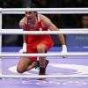 Hält dem Druck stand: Algeriens Boxerin Imane Khelif holt eine Medaille.