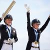 Sie dominierten die Dressur-Wettbewerbe im Schlosspark von Chateau Versailles: die deutsche Rekord-Olympionikin Isabell Werth (links) und Jessica von Bredow-Werndl, die ihren Erfolg von Tokio mit zweimal Gold wiederholte. 