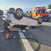 Zwischen Adelzhausen und Odelzhausen krachte es am Samstag auf der Autobahn A8 ebenfalls. 