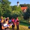 Ein Glanzpunkt im Festprogramm der Ehinger Frauenkirche war ein musikalischer Spaziergang mit dem Chor Da Capo  - mit besonderen Blicken und Perspektiven auf die frisch renovierte Marienkirche.