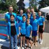 Die Schwimmabteilung des TSV Mindelheim sammelte bei der schwäbischen Jahrgangsmeisterschaft zahlreiche Medaillen: (hinten von links) Sasha Bähr, Lotta Günzel, Lisa Dieser, Laura Dieser, (vorne von links) Lena Metzeler, Jonas Seifert, Lucas Feig, Jakob und Gabriel Seeberger und Christina Nothaft.