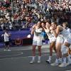 Die 3x3-Basketballerinnen sind glücklich.