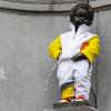 Manneken Pis im Olympiafieber: Die Brunnenfigur trägt die Kleidung des belgisch-olympischen Teams.