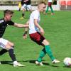 Der SV Oberrieden (schwarze Trikots) tritt gegen den TSV Mindelheim an. 