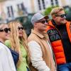 Die DSDS-Juroren Beatrice Egli, Loredana, Pietro Lombardi und Dieter Bohlen am Rande des Castings im Europa-Park.