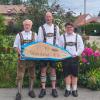 Hans, Michael und Kilian Reinhart (von links) haben am gleichen Tag Geburtstag. Heuer werden die drei zusammen 150 Jahre alt. 