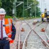 Vom Stand der Bauarbeiten machte sich auch Bundesverkehrsminister Volker Wissing (FDP) ein Bild.