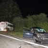 Ein alkoholisierter Pkw-Fahrer rammt beim Befahren der A7 einen unbeladenen Milchtankzug.