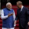 Der indische Ministerpräsident Narendra Modi im Gespräch mit seinem polnischen Amtskollegen Donald Tusk (Foto Aktuell)