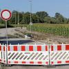 Hier entsteht der neue Radweg in der Diebelbachstraße in Bergheim, der Blick geht Richtung Göggingen.